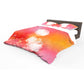 Fiery Pastel White Flowers Duvet Cover Set