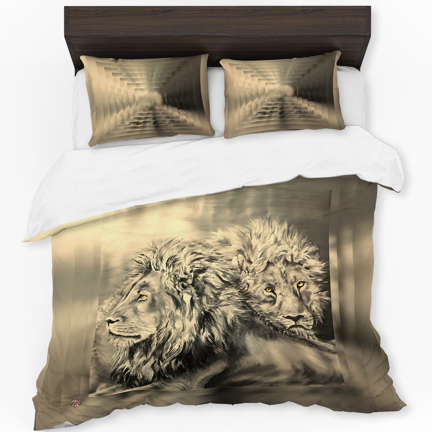 Shadow of the King - Bronze - By Fifo Duvet Cover Set