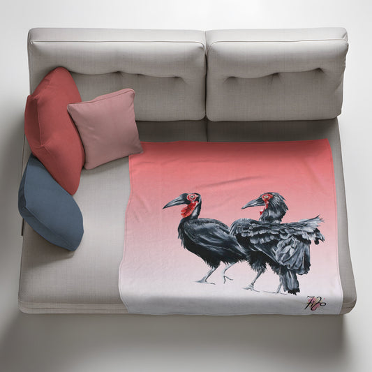 Mates For Life on Red Light Weight Fleece Blanket by Fifo