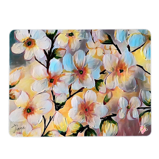 Dark Apple Blossom Mouse Pad By Jinge for Fifo
