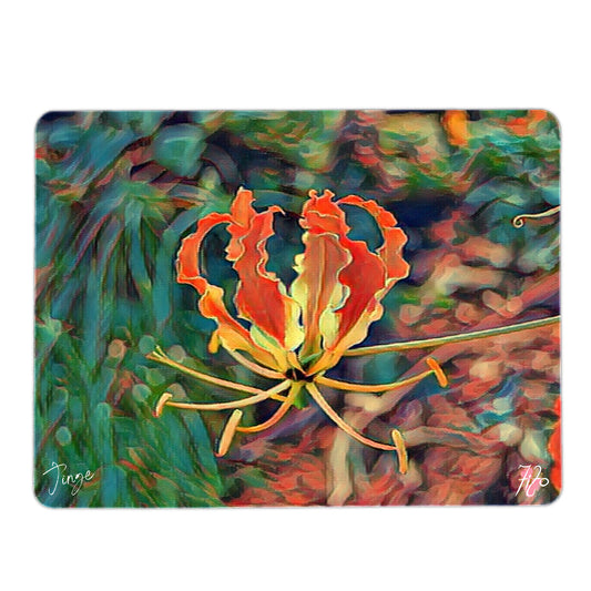 Flame Lily Mouse Pad By Jinge for Fifo