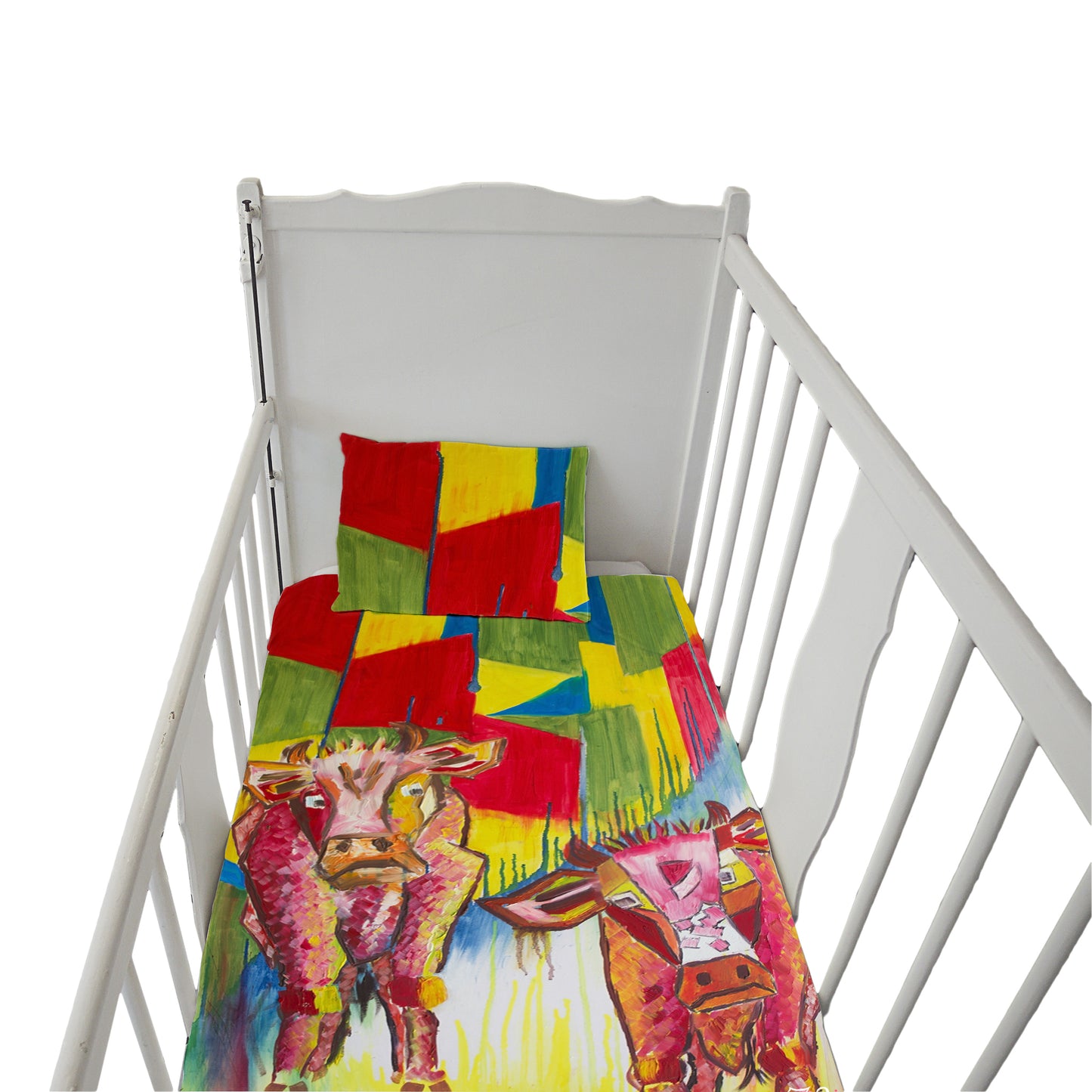 Funny Cows Cot Duvet Set by Russel for Fifo