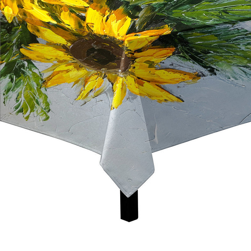 Fig s Beneath the Sunflower s Square Tablecloth by Juanette Menderoi