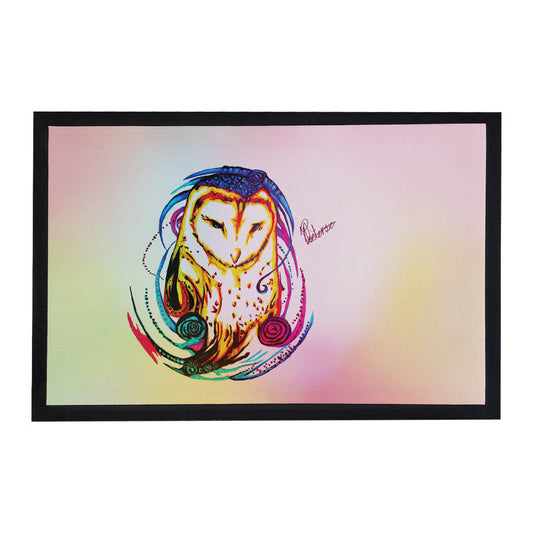 Fire Owl Door Mat by Nathan Pieterse