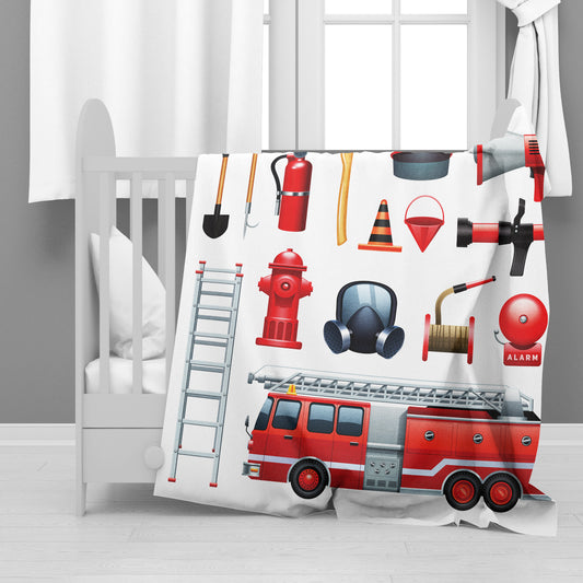Fire Equipment Minky Blanket