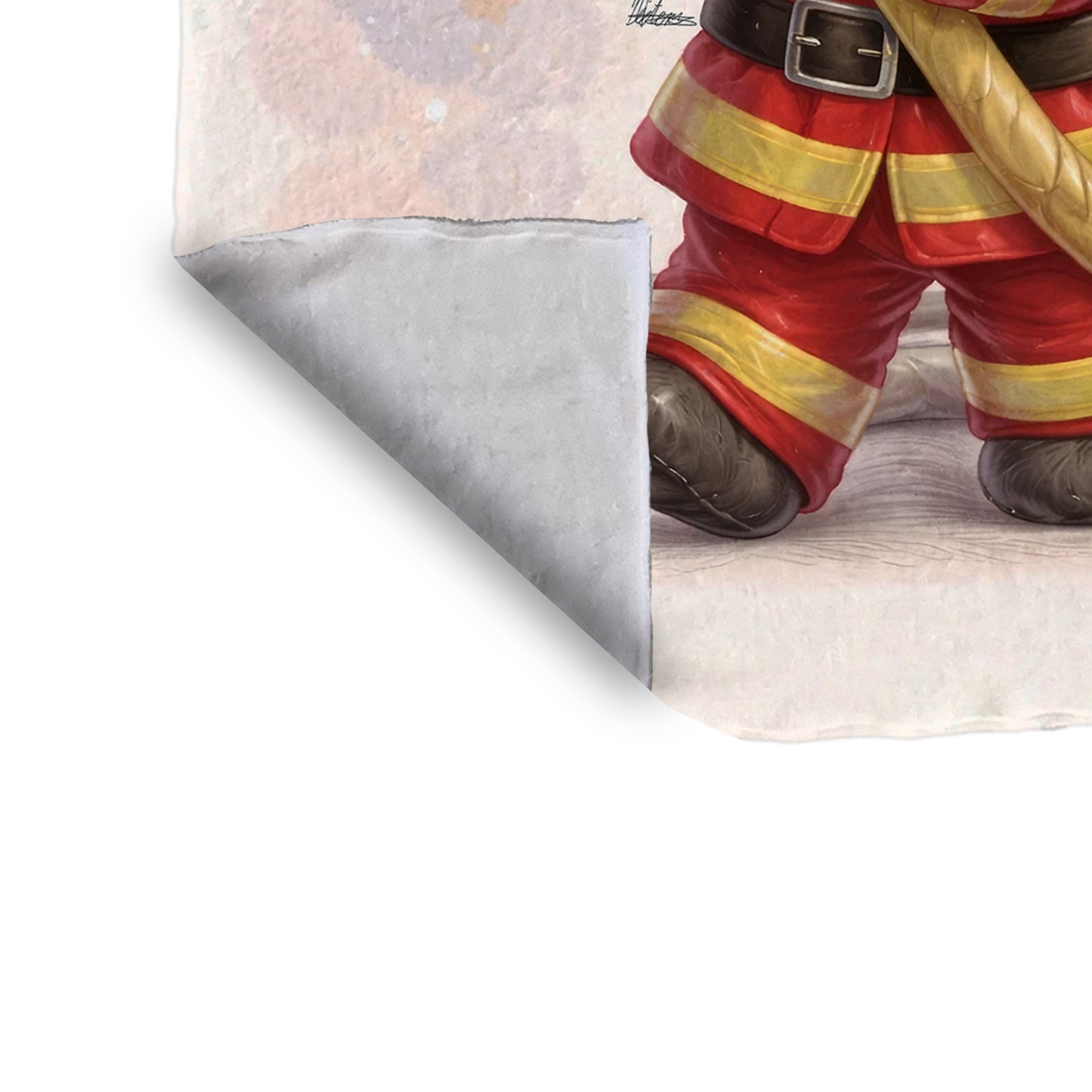Firefighter Teddy Baby Fleece Blanket by Nathan Pieterse