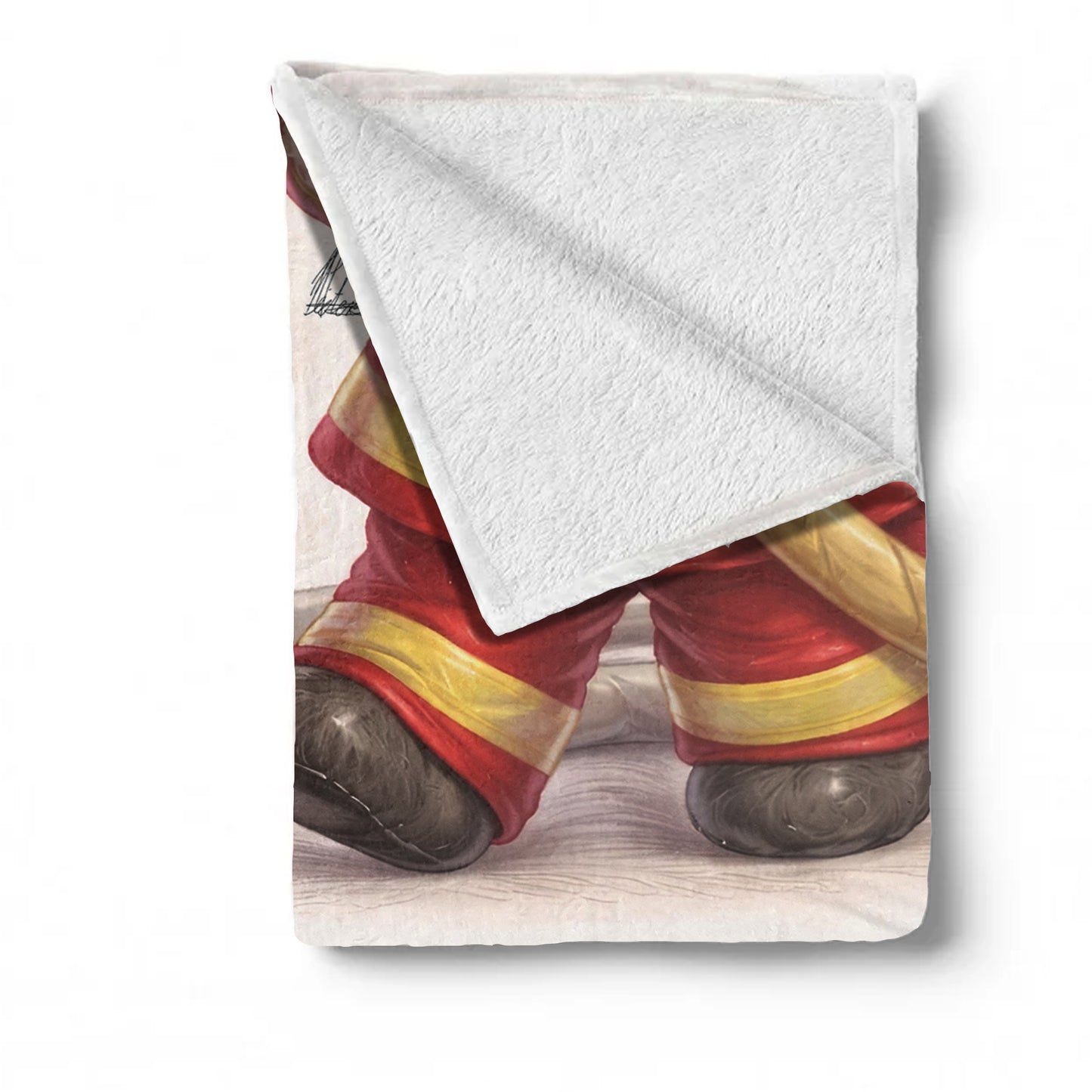 Firefighter Teddy Baby Fleece Blanket by Nathan Pieterse