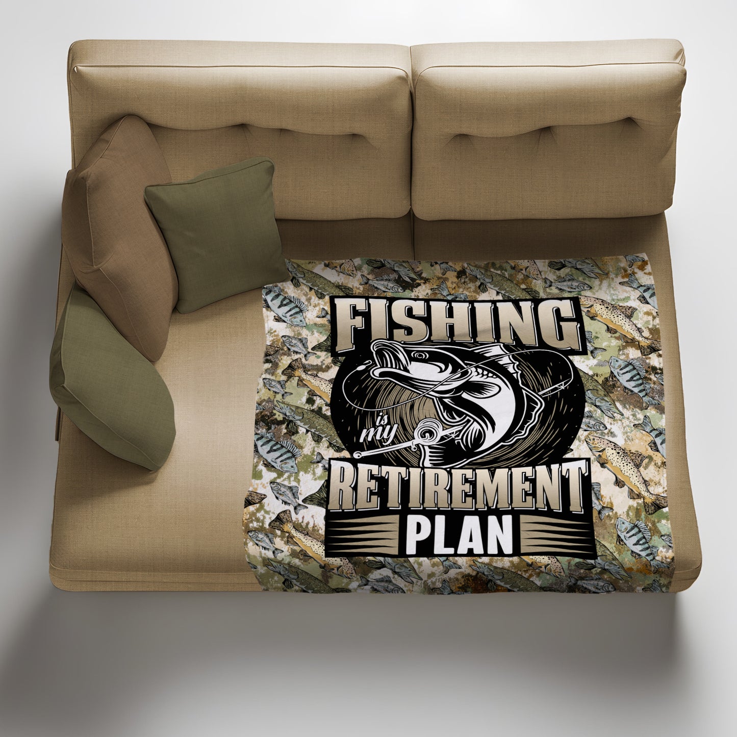 Fishing Retirement Plan Light Weight Fleece Blanket
