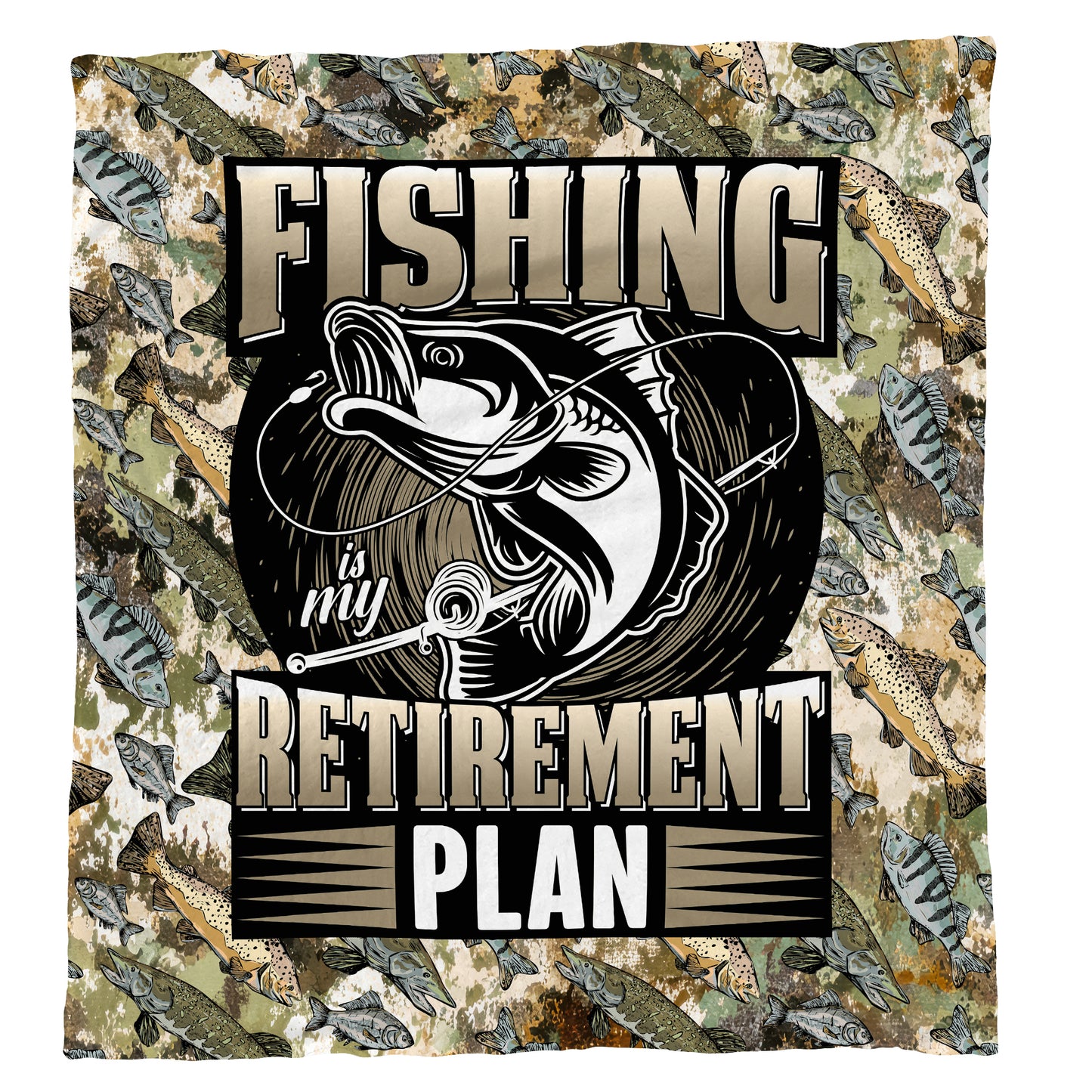 Fishing Retirement Plan Light Weight Fleece Blanket