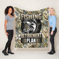 Fishing Retirement Plan Light Weight Fleece Blanket