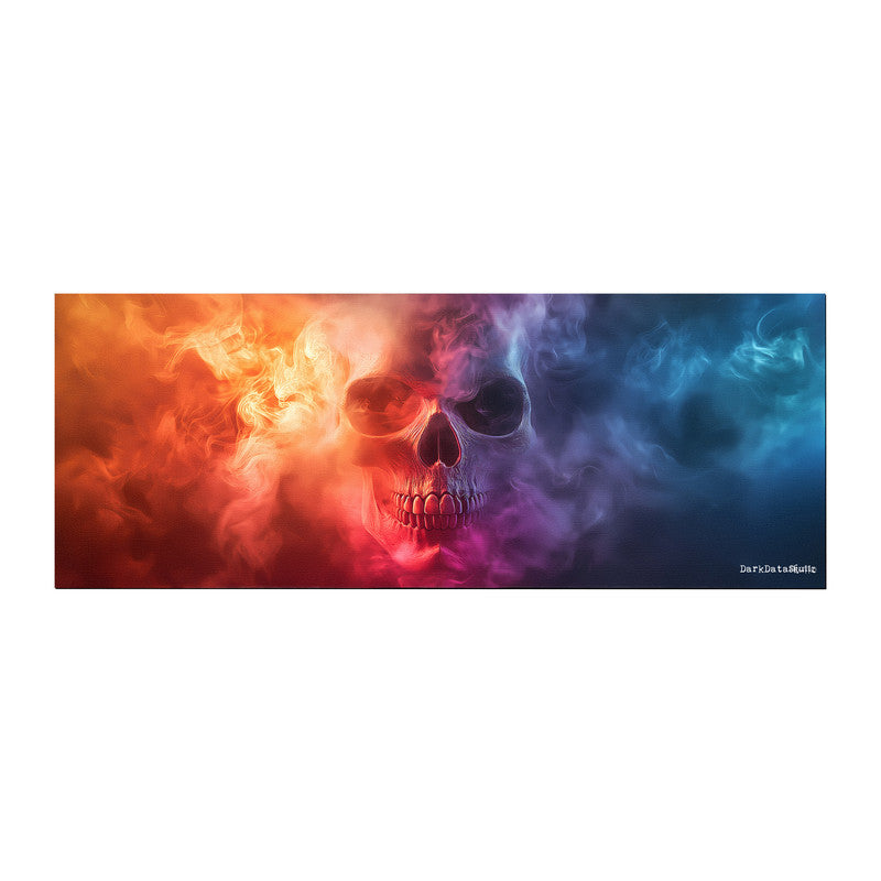 Flaming Soul Rooted Skull Large Desk Pad by Wikus Schalkwyk