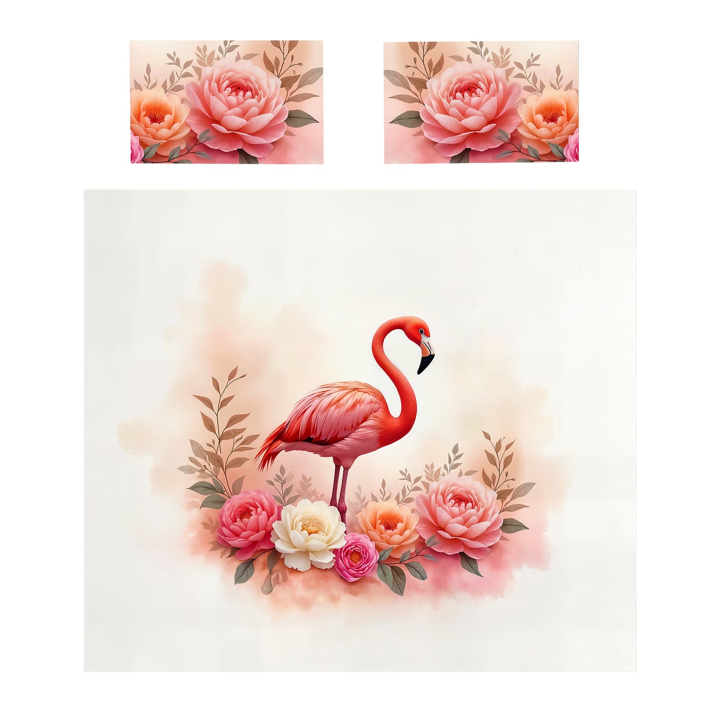 Flamingo Blush Duvet Cover Set
