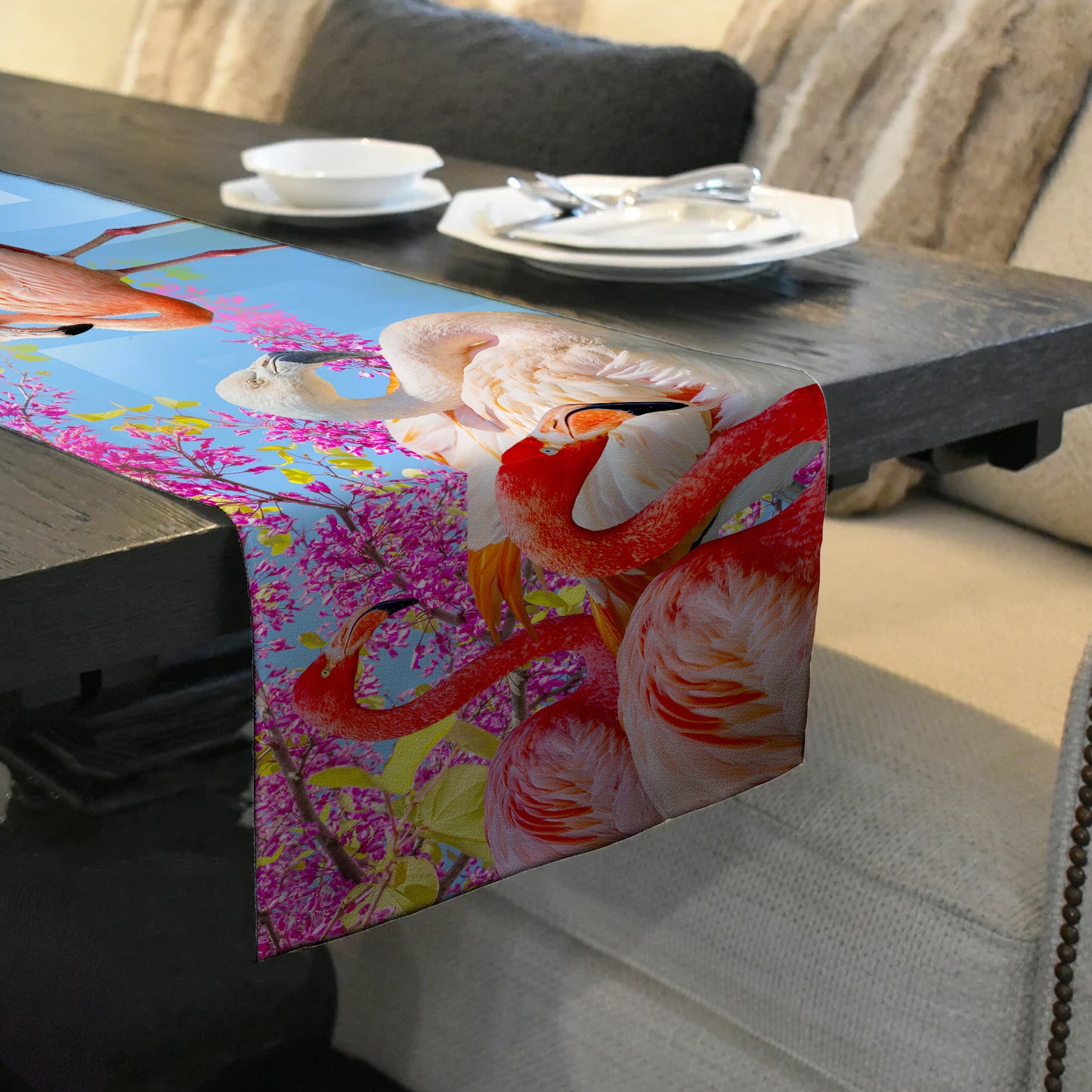 Flamingo Love Table Runner