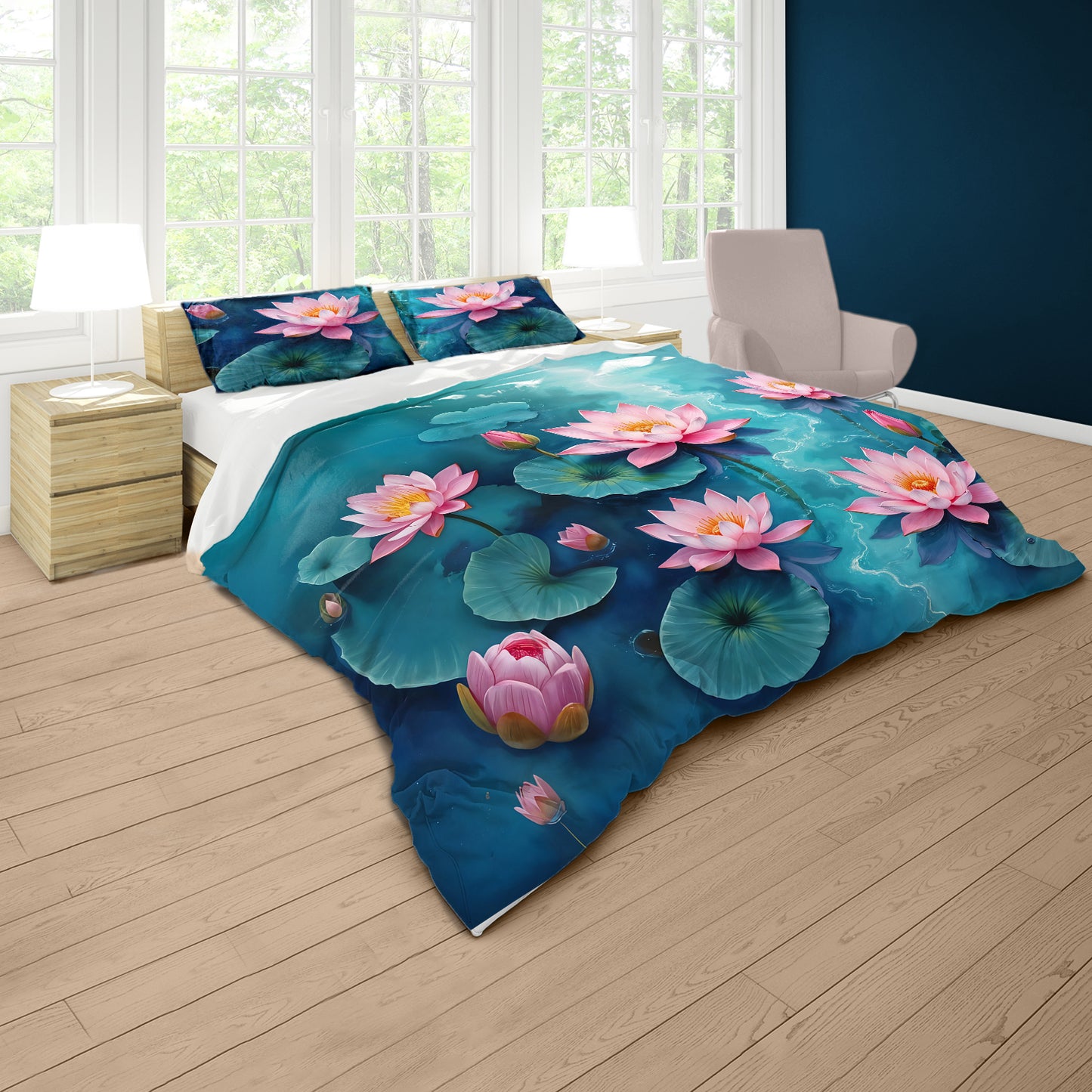 Floating Lotus Duvet Cover Set