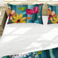 Floating Multicolour Daisies Duvet Cover Set