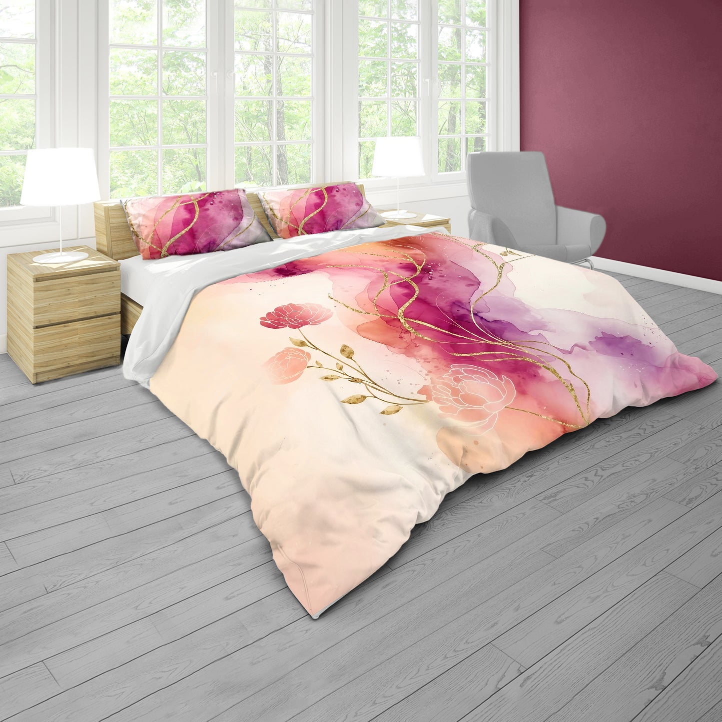 Flora Waves Duvet Cover Set