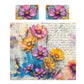 Floral Ivory Ink Duvet Cover Set