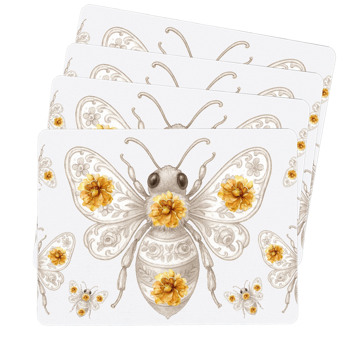 Floral Bee Placemats by Mark van Vuuren