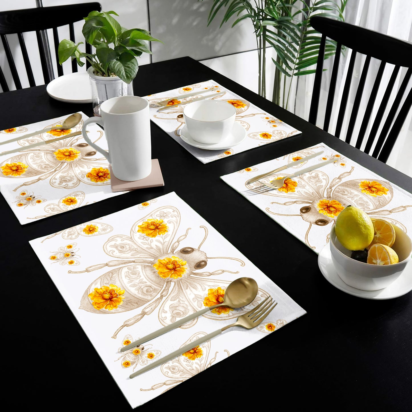 Floral Bee Placemats by Mark van Vuuren