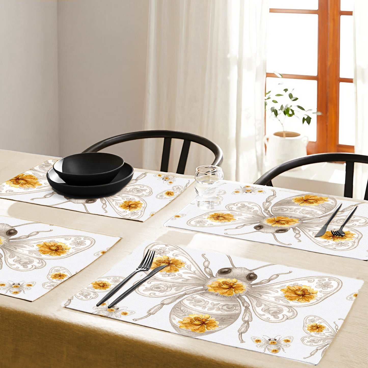 Floral Bee Placemats by Mark van Vuuren