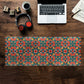 Floral Bohemian Geometry Desk Pad