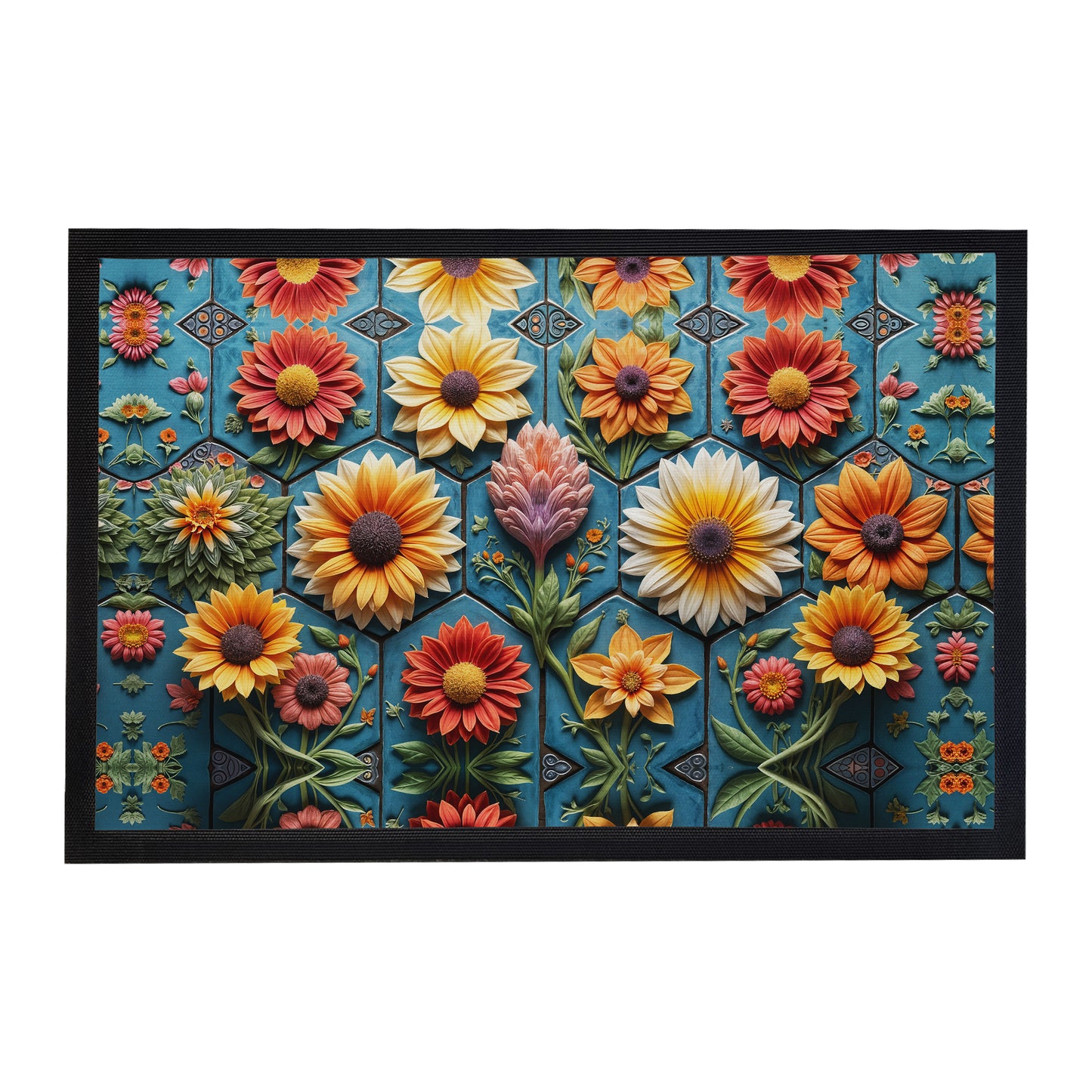 Floral Clay Art Door Mat