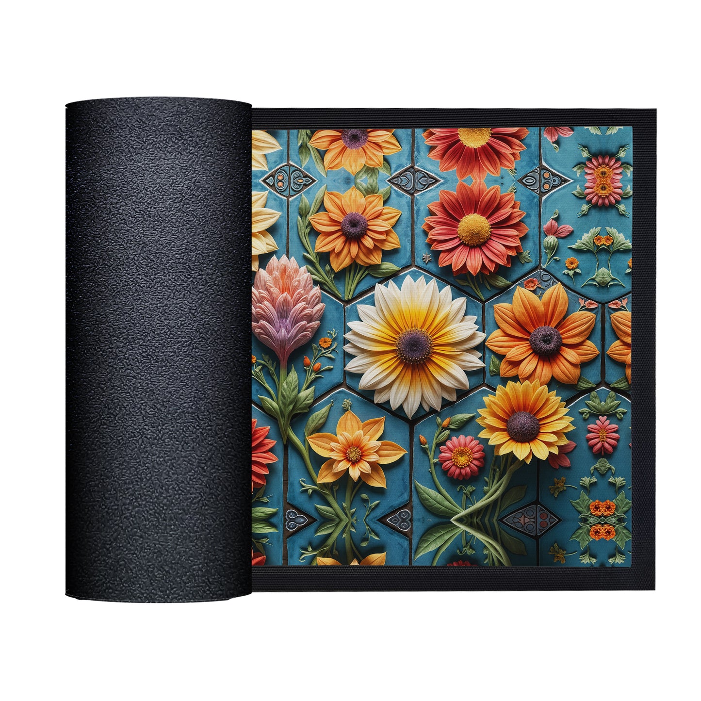 Floral Clay Art Door Mat