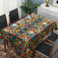 Floral Clay Art Rectangle Tablecloth