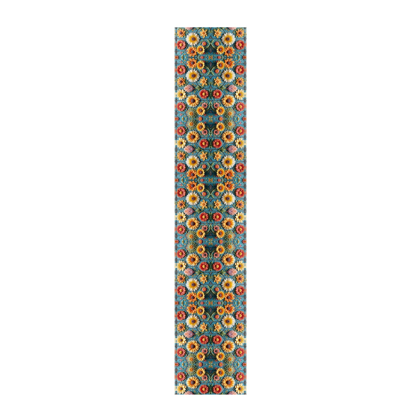 Floral Clay Art Table Runner