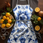 Floral Delft Apron by Mark van Vuuren