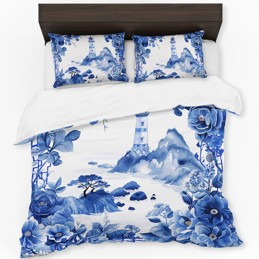 Floral Delft Light Tower Duvet Cover Set by Mark van Vuuren