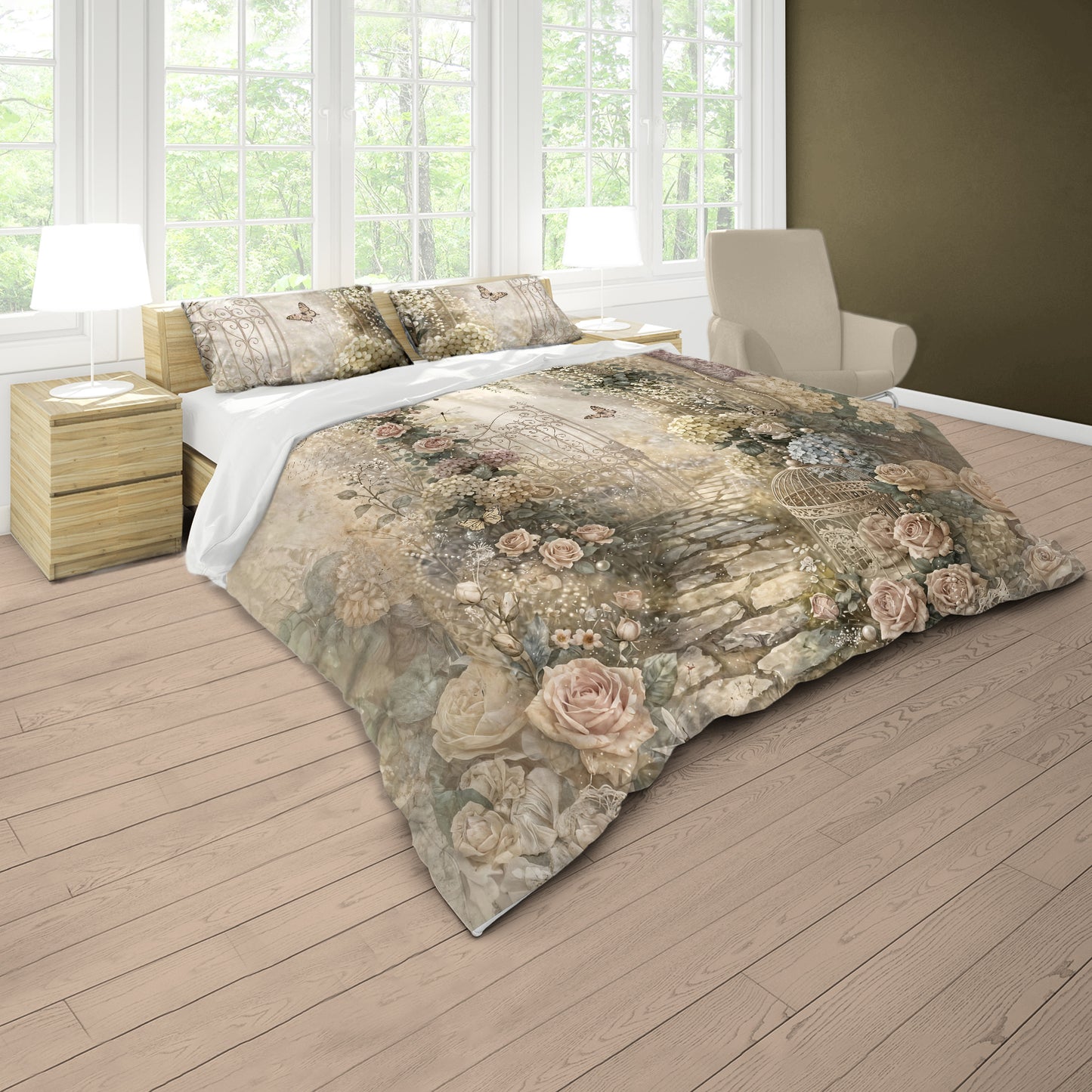 Floral Entrance Duvet Cover Set