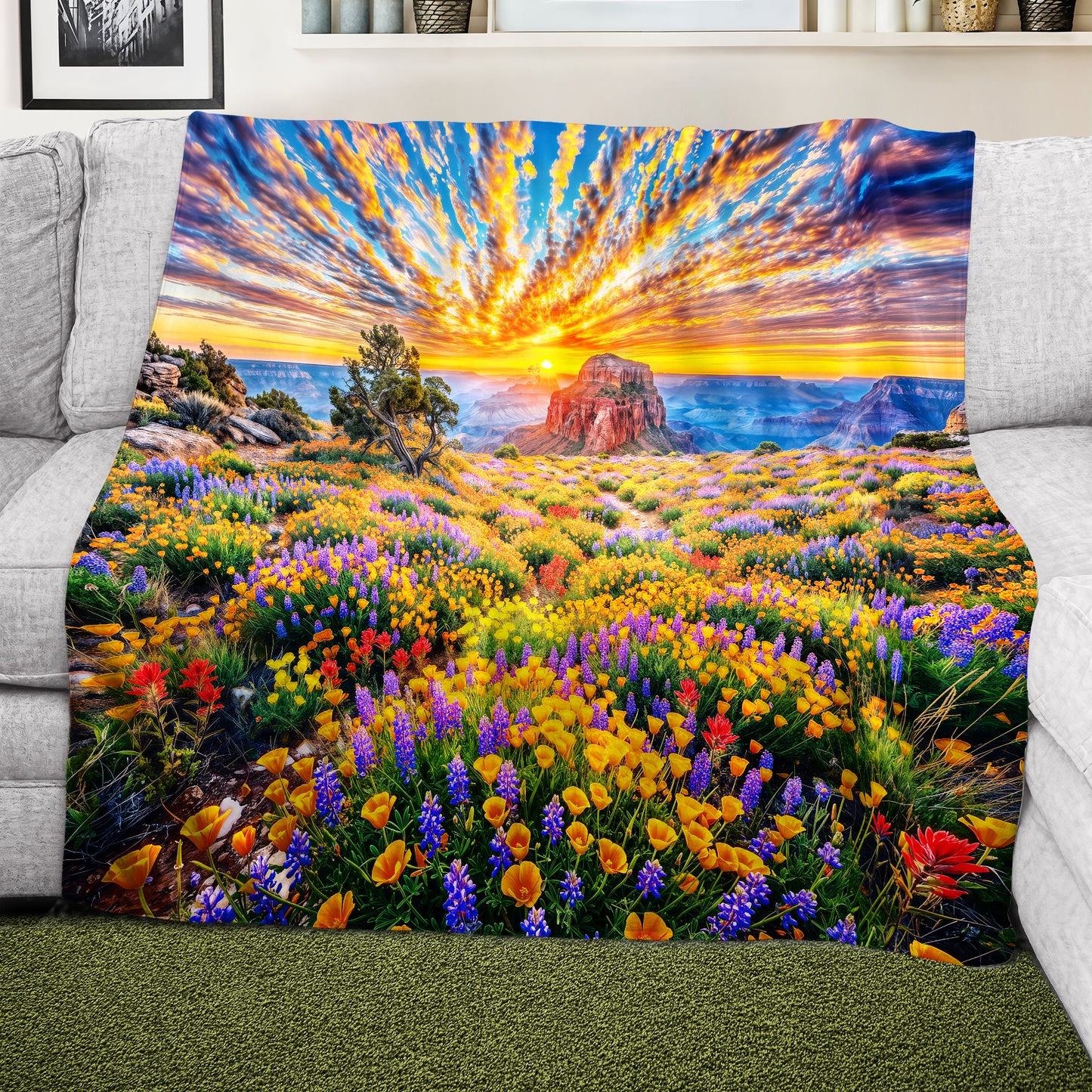 Floral Explosion Light Weight Fleece