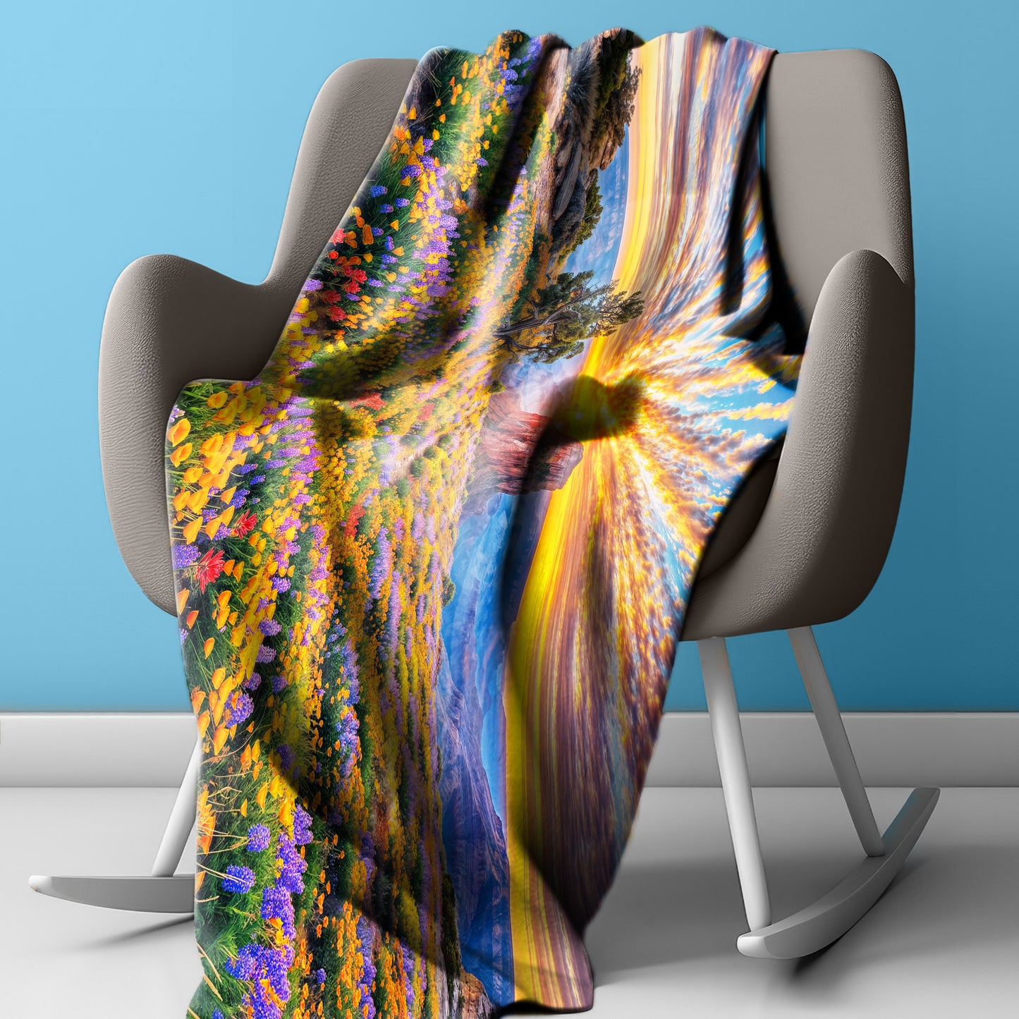 Floral Explosion Light Weight Fleece