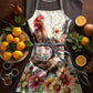 Floral Farm Chicken Apron by Mark van Vuuren