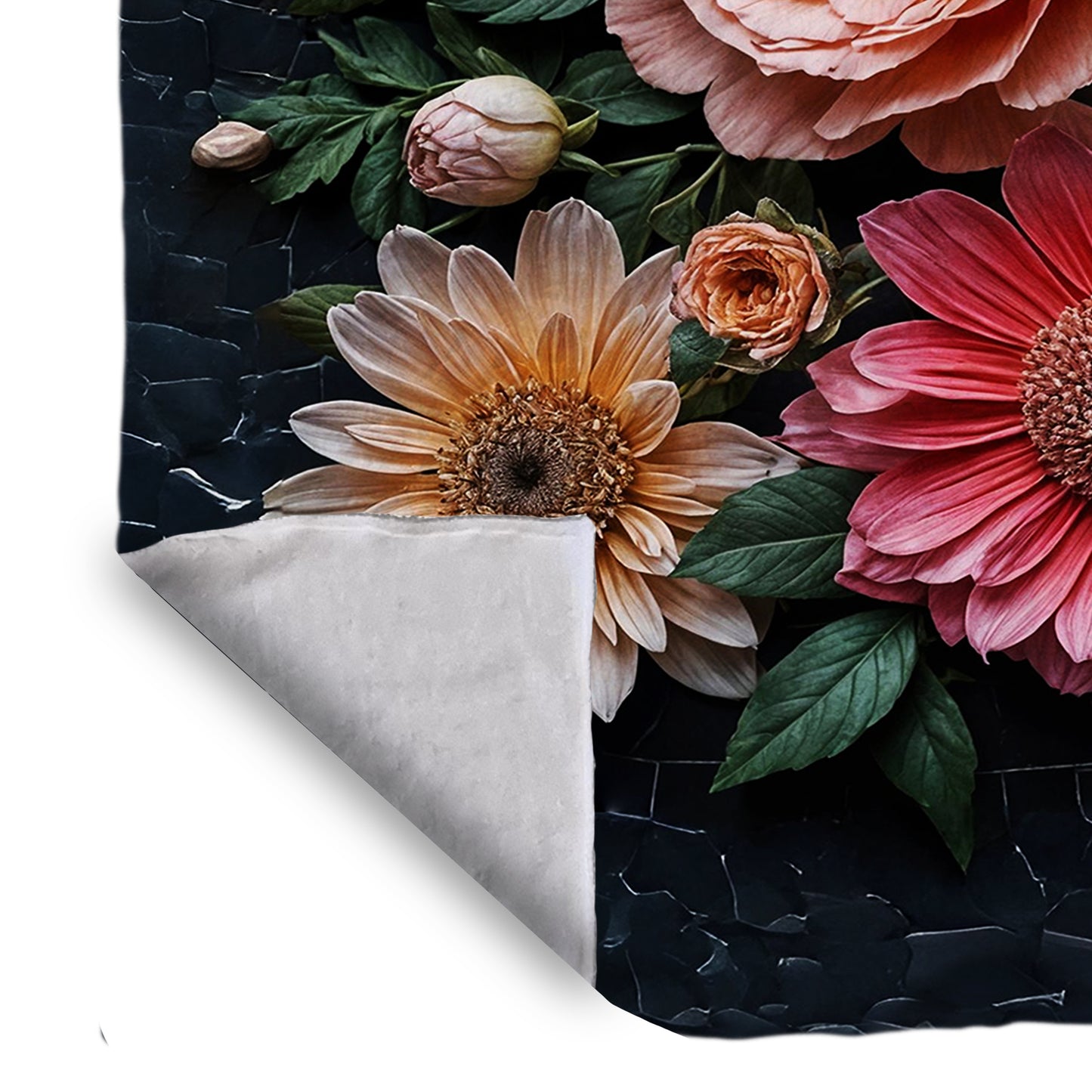 Floral Frame Bed Throw