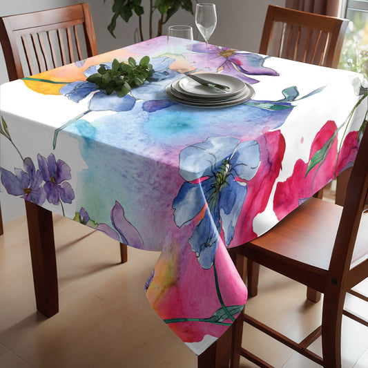 Floral From the Field Square Tablecloth