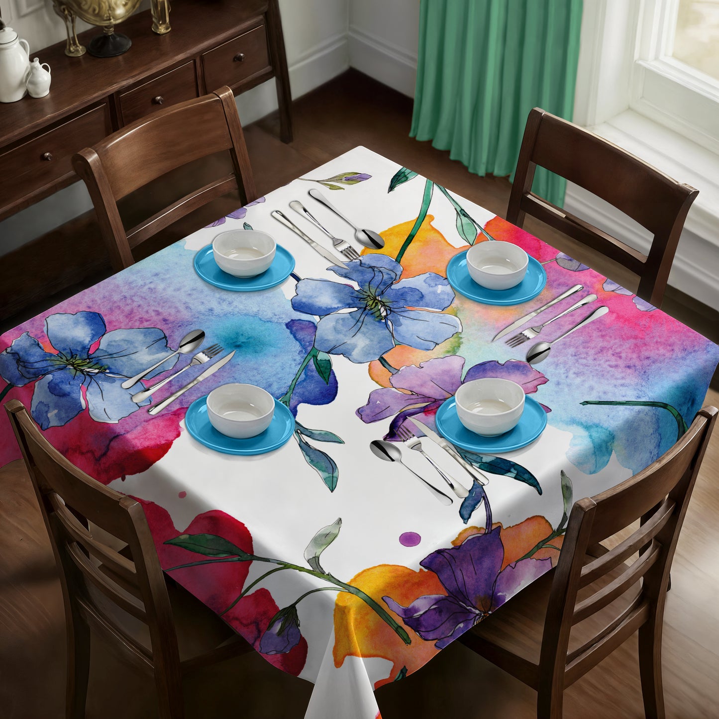 Floral From the Field Square Tablecloth