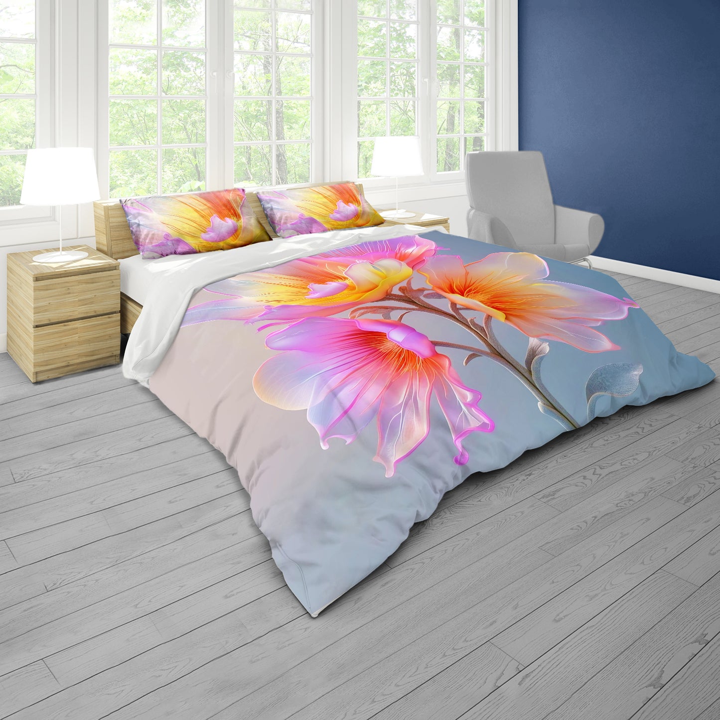 Floral Glow Duvet Cover Set
