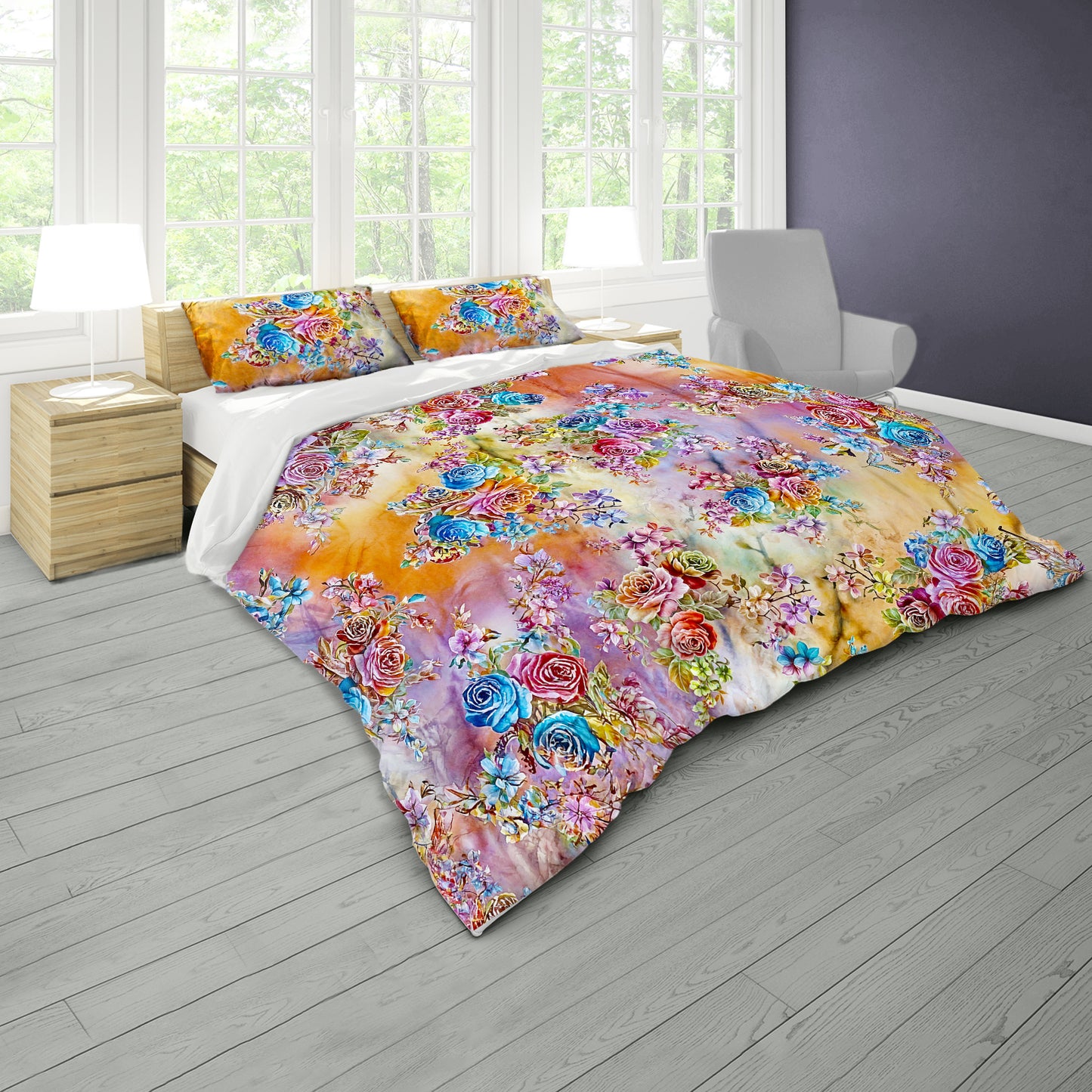 Floral Harmony Duvet Cover Set