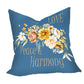 Floral Love Peace Harmony On Blue Luxury Scatter by Mark van Vuuren
