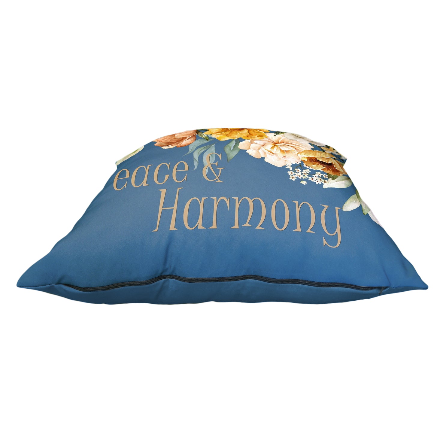 Floral Love Peace Harmony On Blue Luxury Scatter by Mark van Vuuren