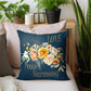 Floral Love Peace Harmony On Dark Blue Luxury Scatter by Mark van Vuuren