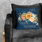 Floral Love Peace Harmony On Dark Blue Luxury Scatter by Mark van Vuuren