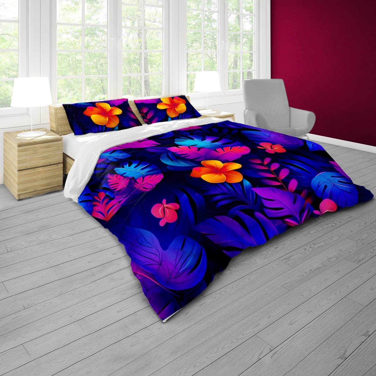 Floral Luminescent Drift Duvet Cover Set