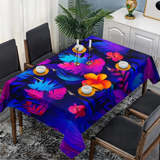 Floral Luminescent Drift Rectangle Tablecloth