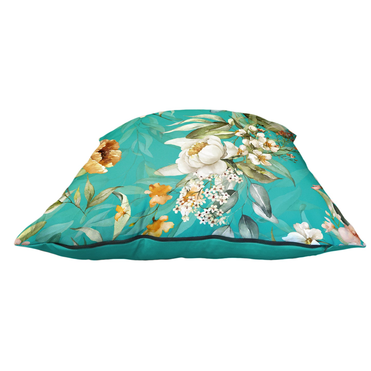 Floral On Dark Cyan Luxury Scatter by Mark van Vuuren