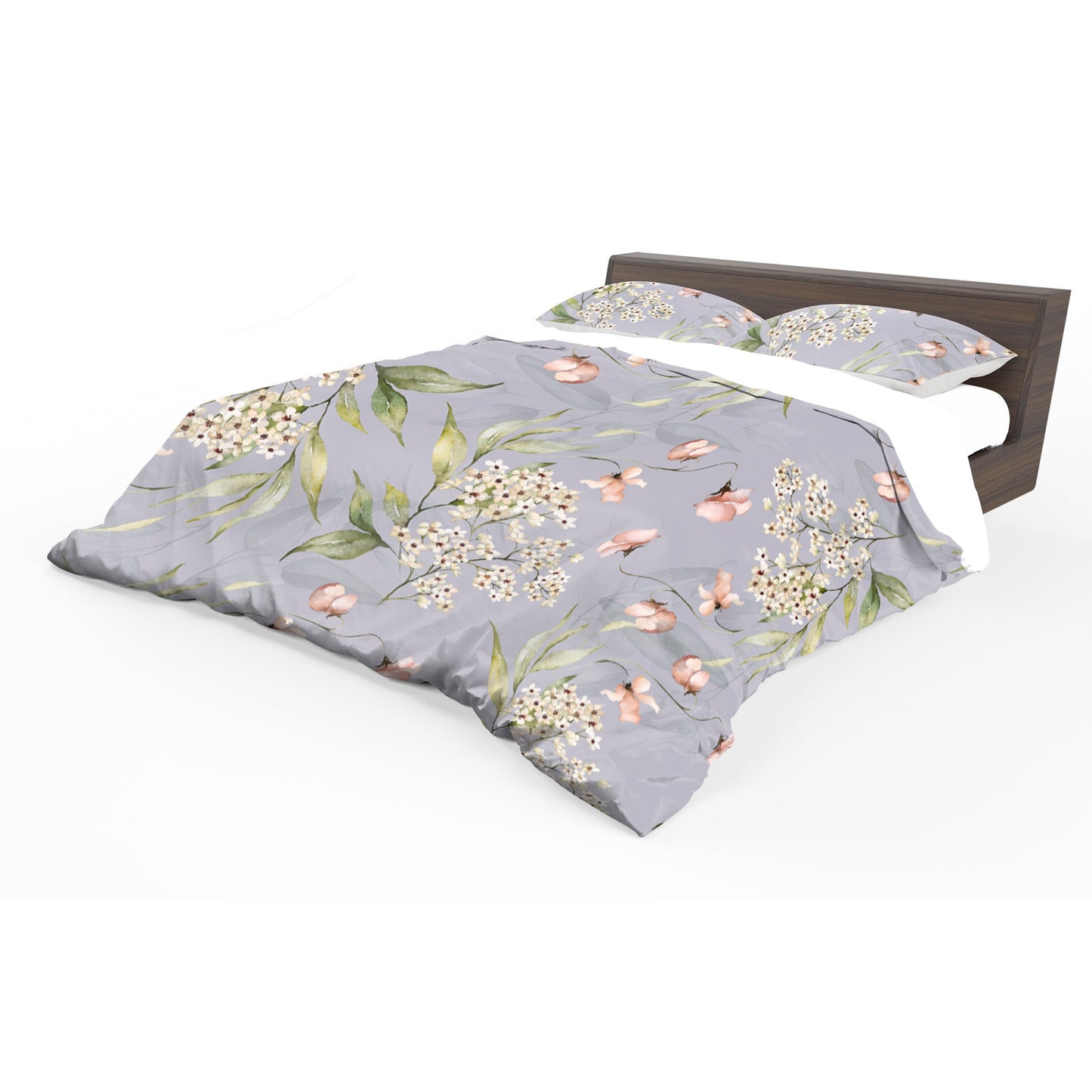 Floral On Lilac Duvet Cover by Mark van Vuuren