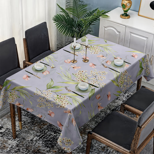 Floral On Lilac Rectangle Tablecloth By Mark Van Vuuren