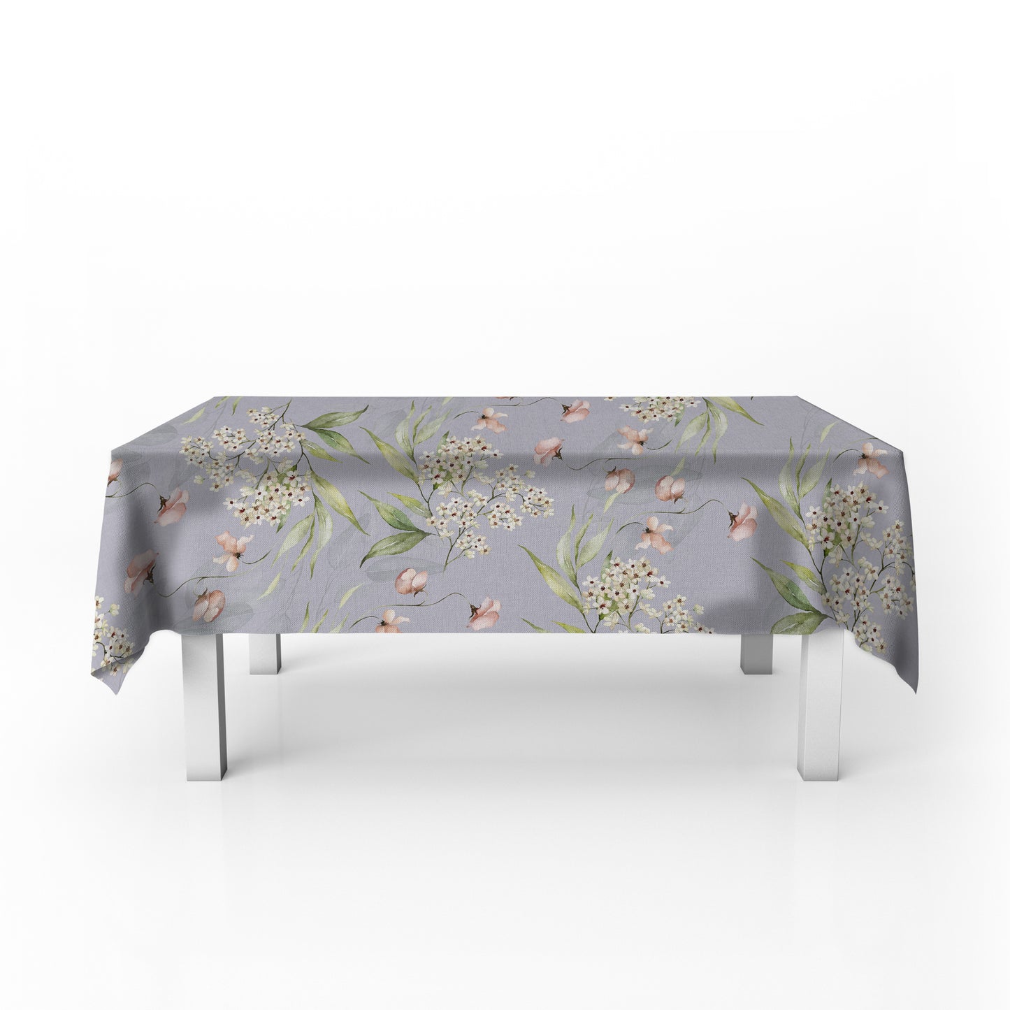 Floral On Lilac Rectangle Tablecloth By Mark Van Vuuren